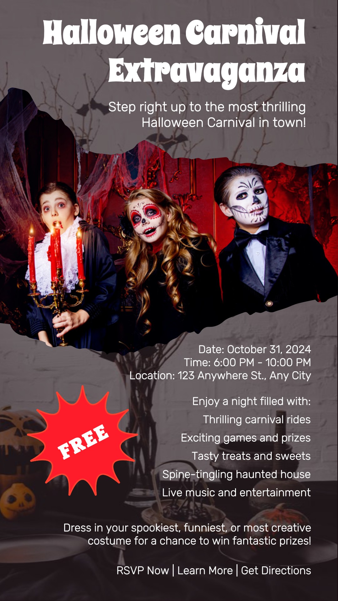 Acara Karnaval Halloween Kisah Instagram