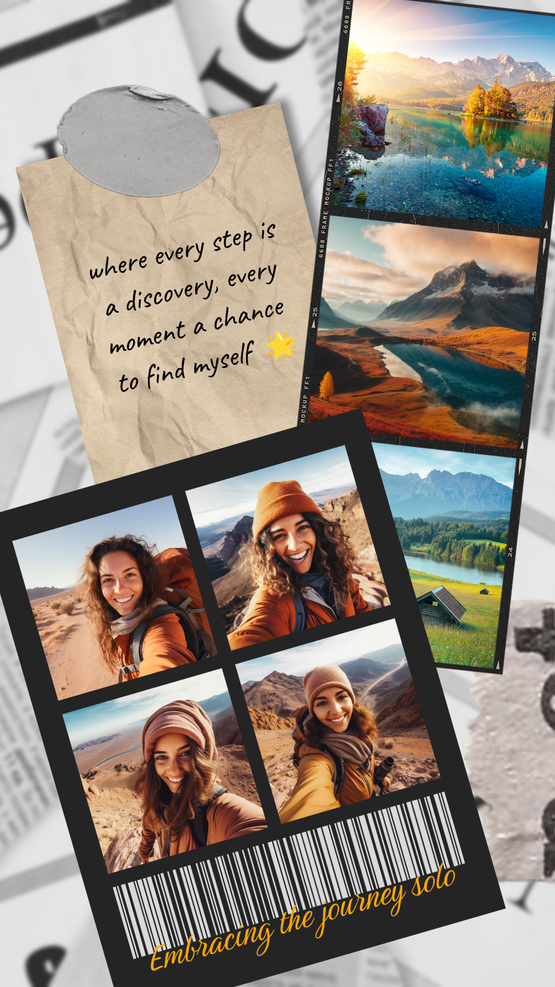 Non-marketing Photo Collage Selfie Traveling