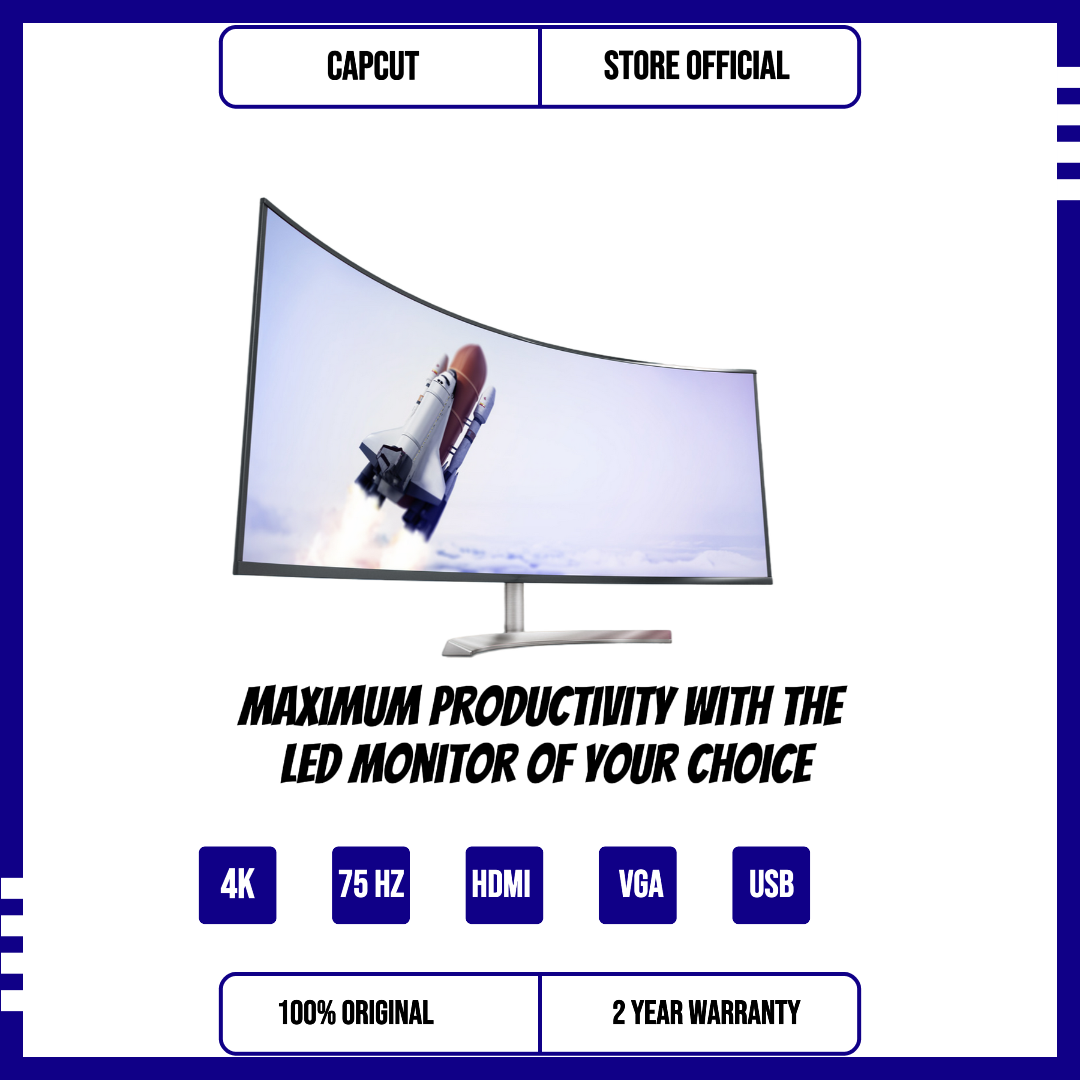 E-Commerce-Monitor Elektronische Produkte Blau Minimali