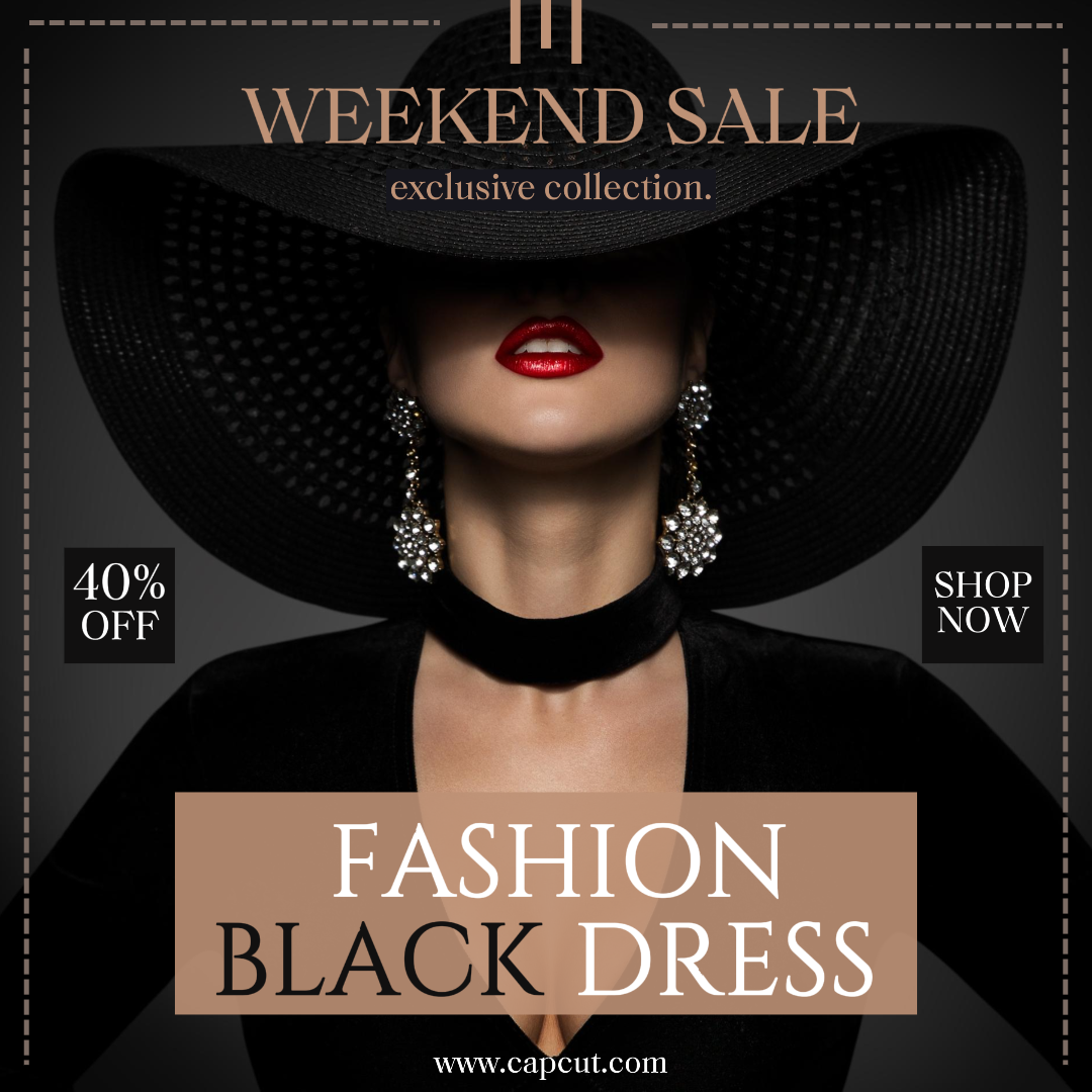 fashion industry fashion black dress promotion potret instagram