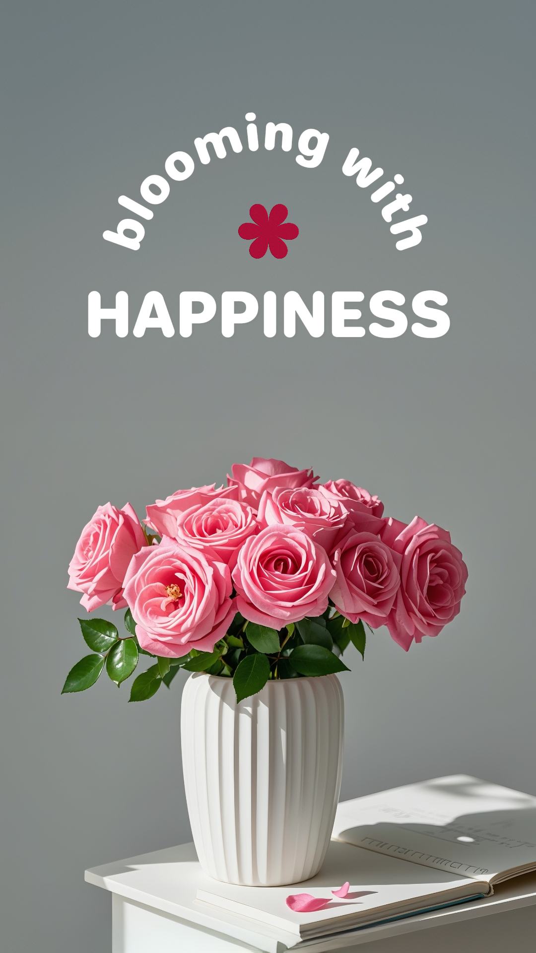Wallpaper Creative Poster Pink Roses