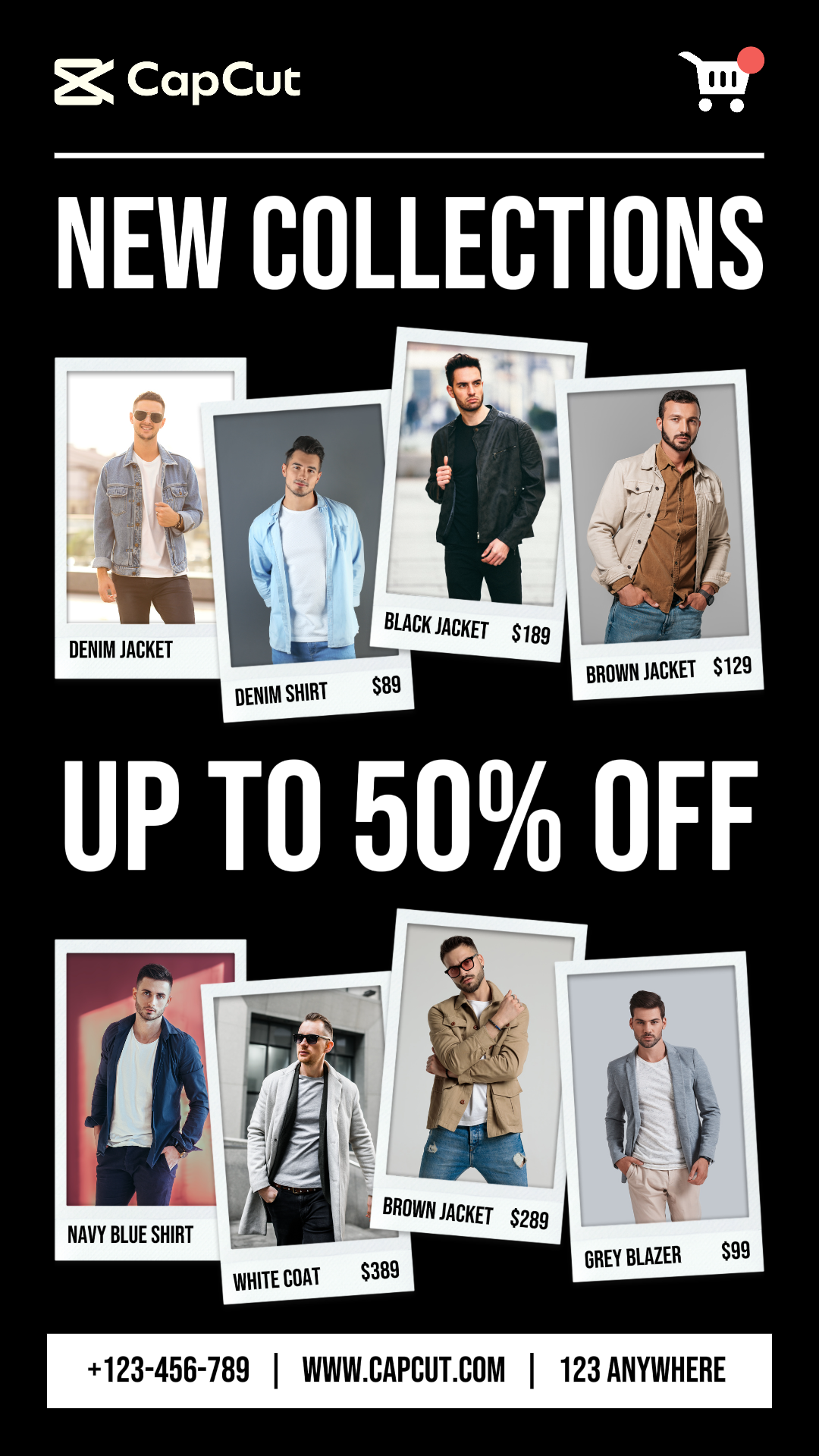 8 Gambar Multi-produk Pakaian Pria Produk Baru