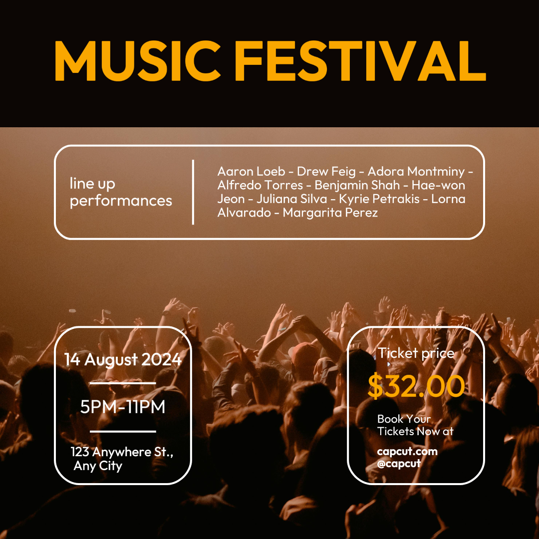 Divertissement Music Festival Instagram Post Modern