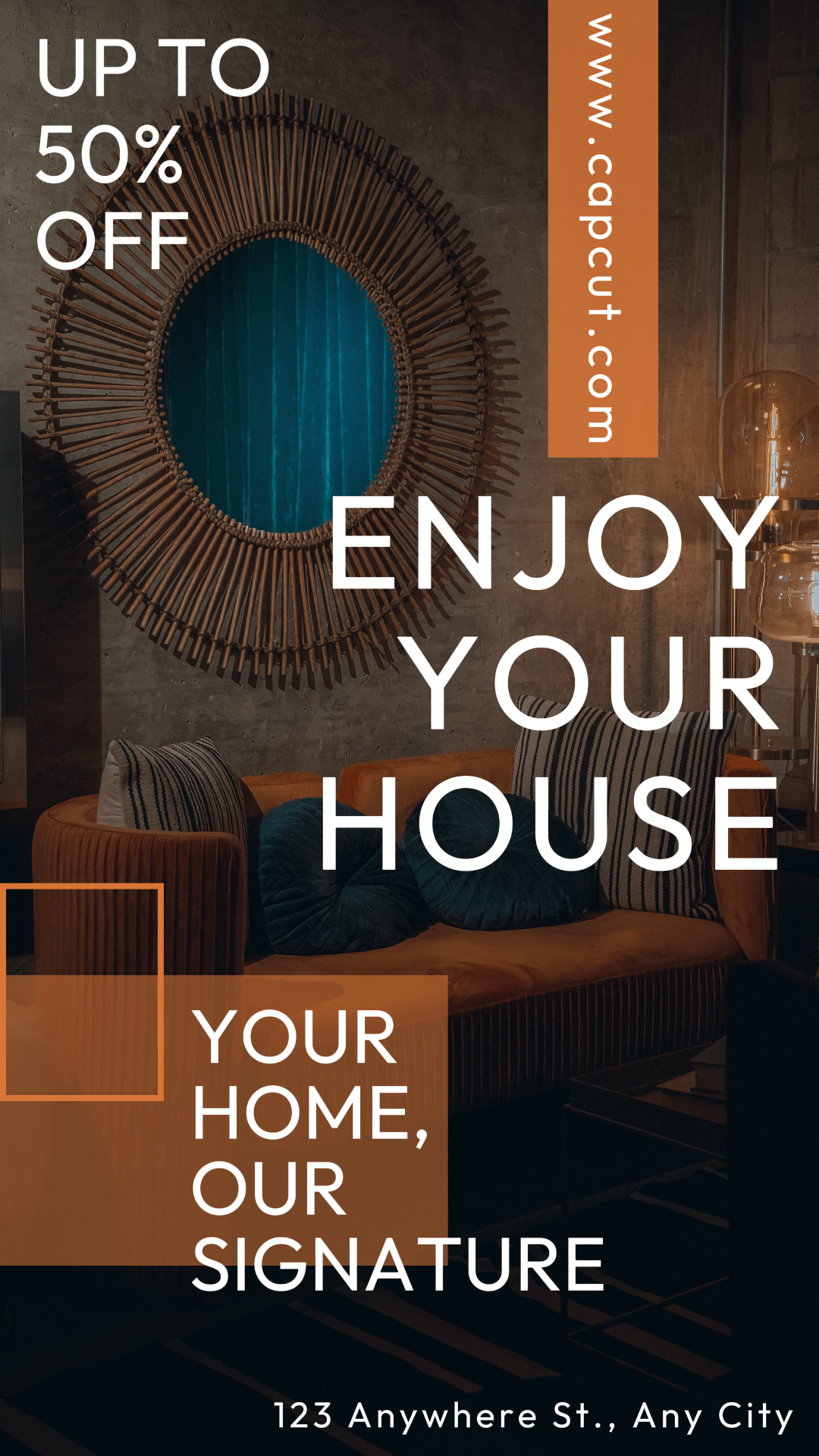 Design de Interiores Instagram Story Marrom Simples