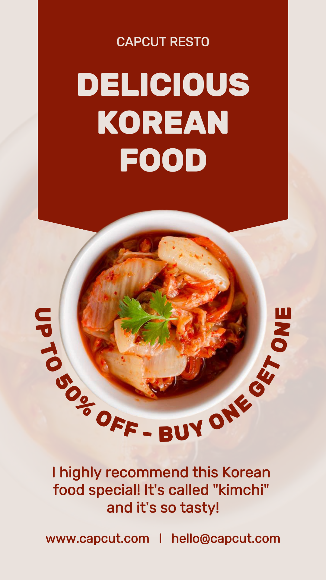 Cerita Instagram Promo Makanan Korea