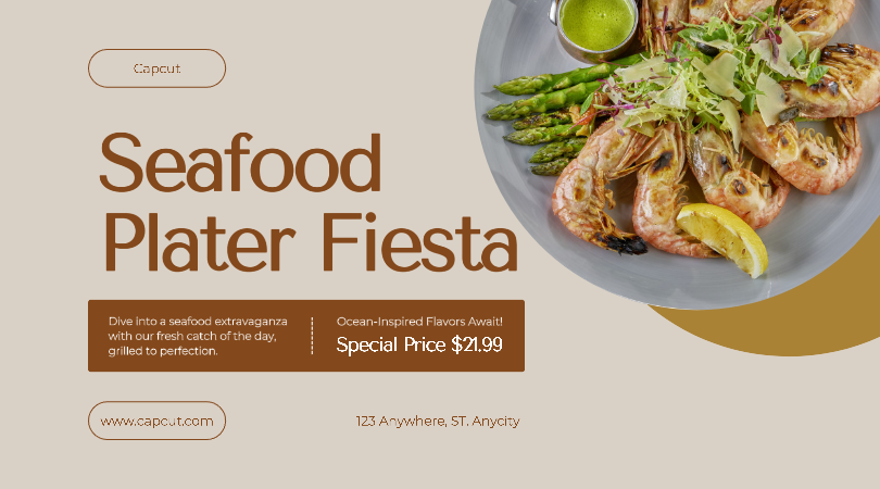 Comida Plater de mariscos Venta Anuncio de Facebook