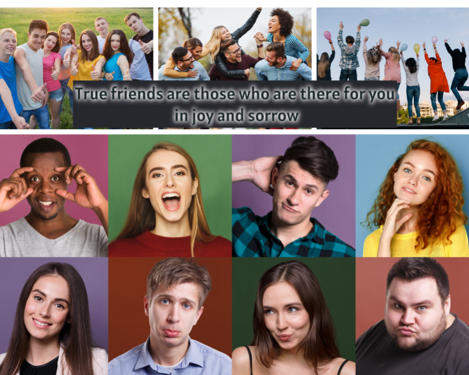 Colagem de fotos sem marketing Melhores amigos