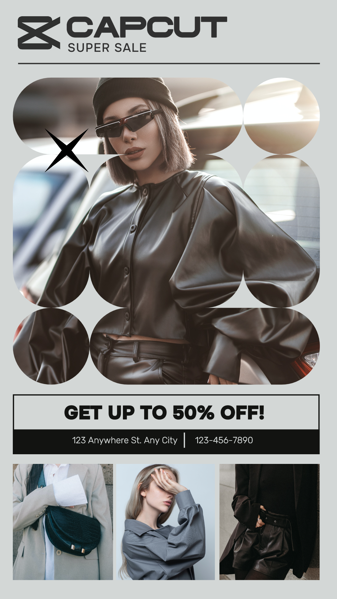 Pôster de produto de 4 imagens - Venda de roupas femininas