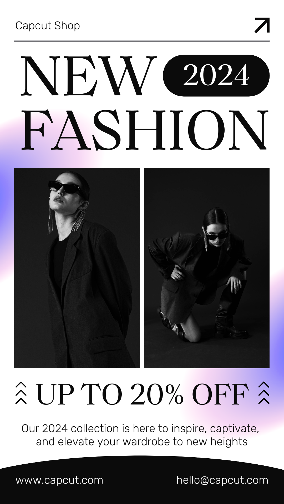 Pôster de marketing de roupas e sapatos Moda Instagram Story