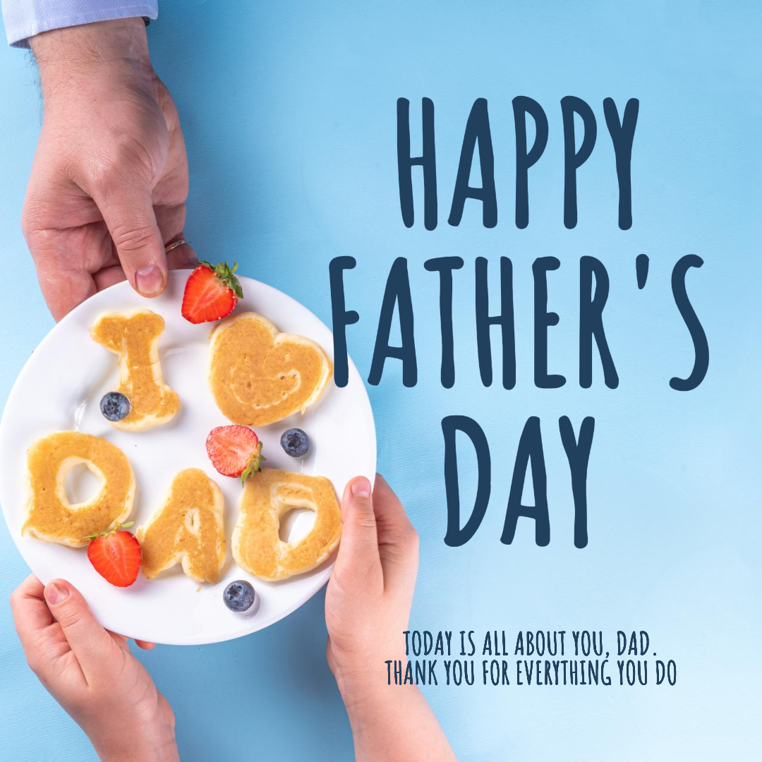 Póster creativo del día del padre saludando publicación de instagram