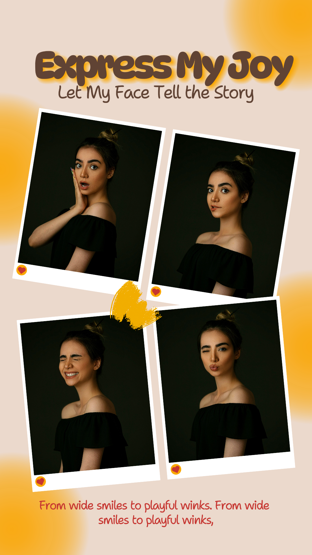 Minimalistische Collage - Kreatives Poster TikTok Foto Ausdruck der Freude