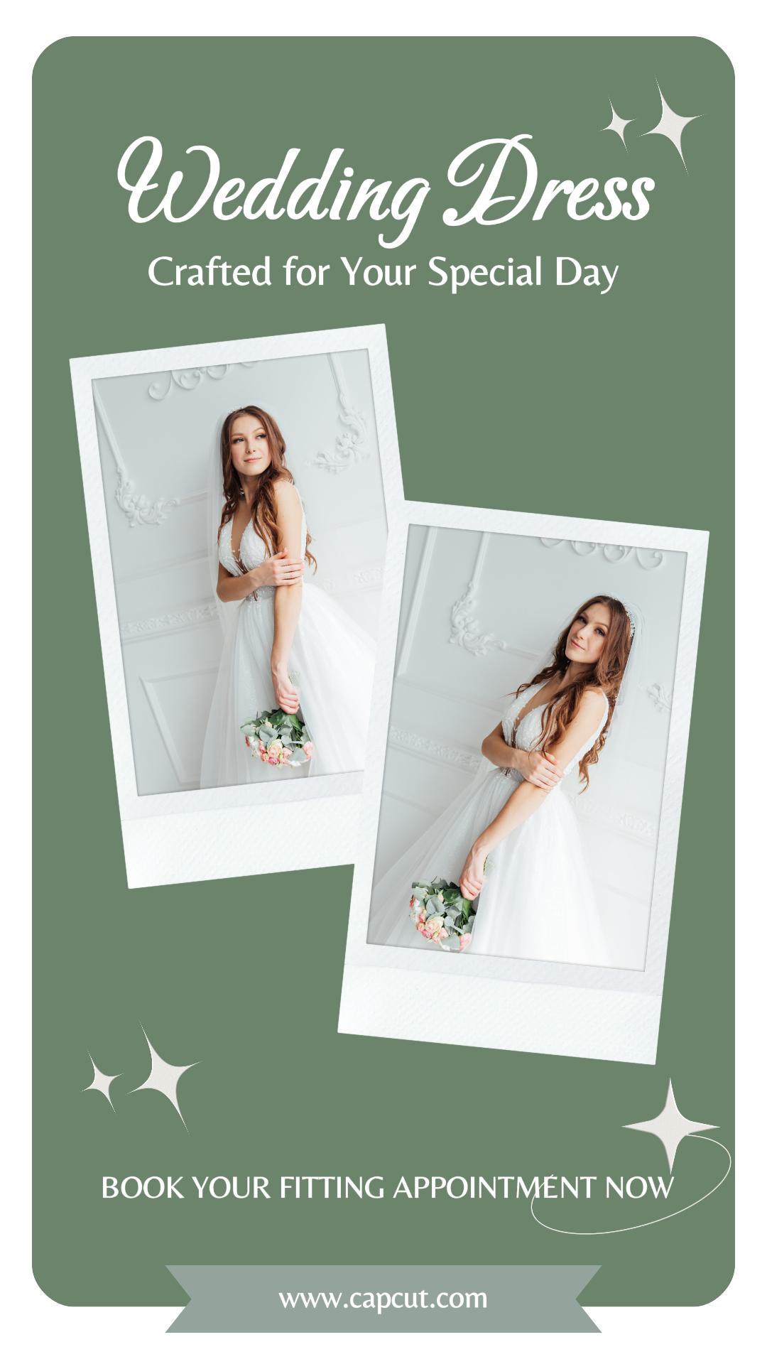 Kleidung und Schuhe Marketing Poster Hochzeitskleid Produktanzeige