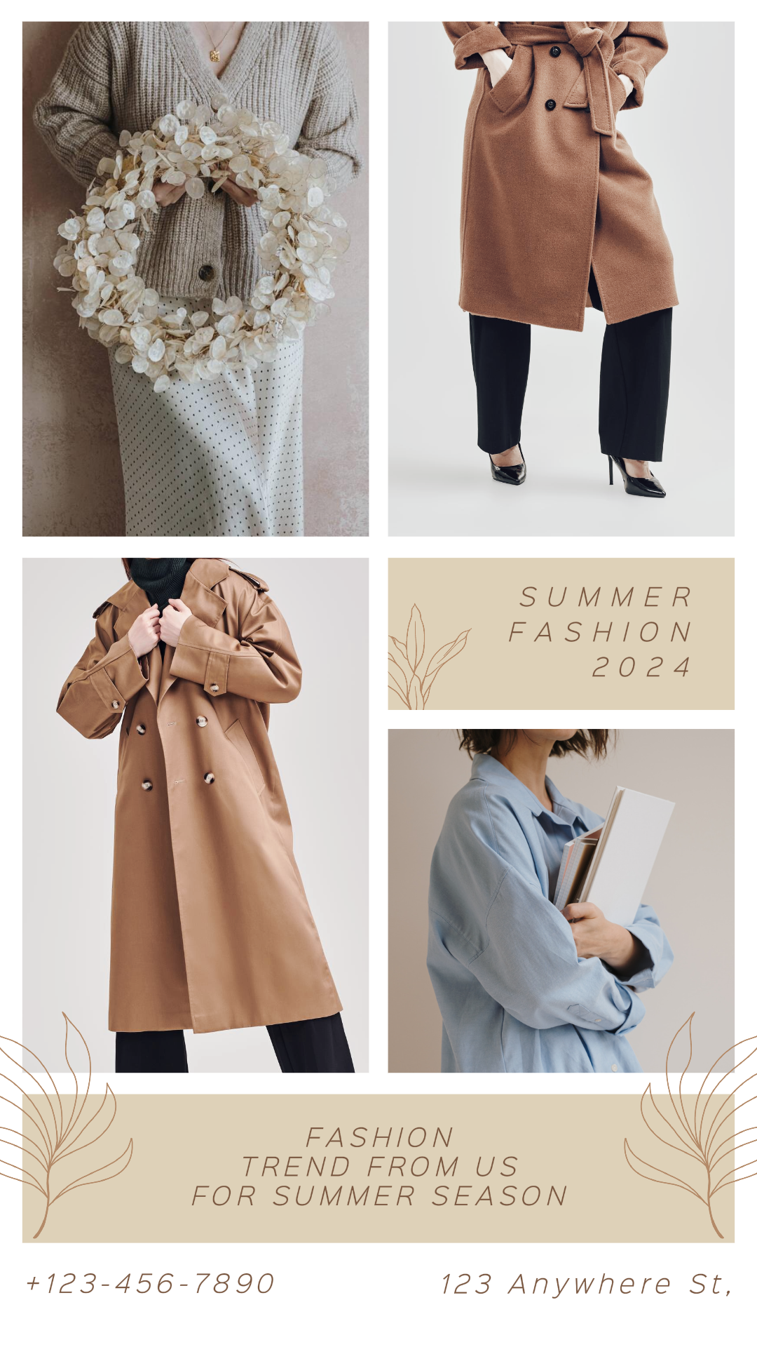 Affiche marketing de collage de mode d'été tiktok