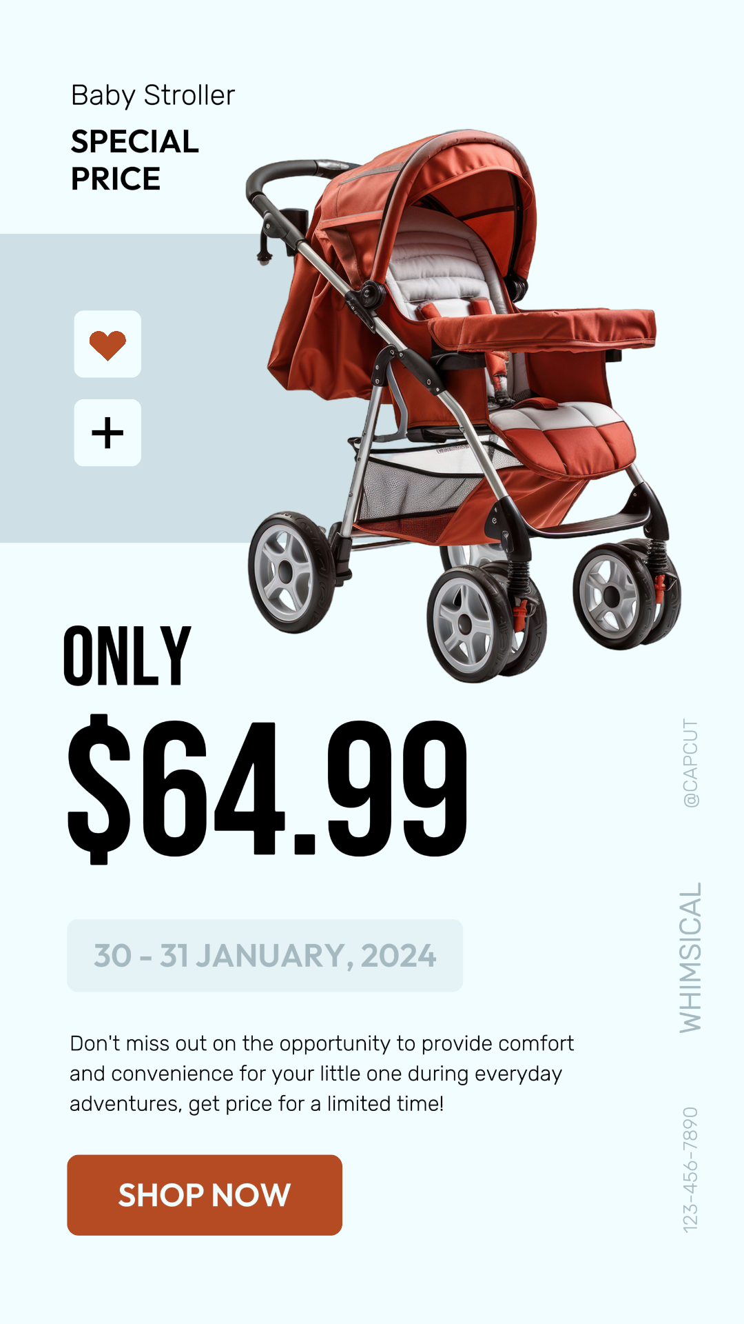 Infant Care Promoção Loja de Bebês História do Instagram