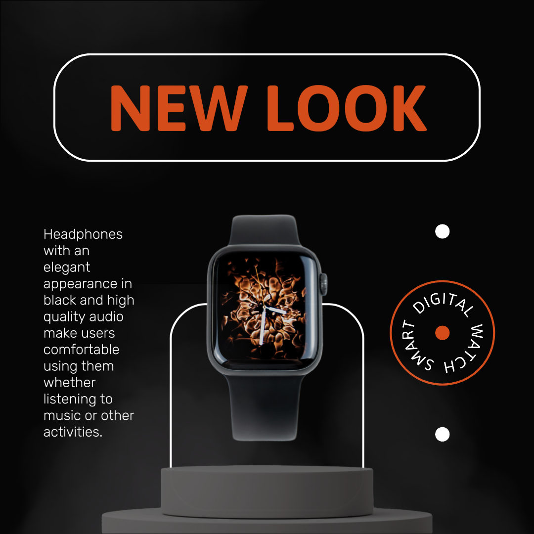 Exibição do produto Smart Digital Wacth eletrônico Stroke Round