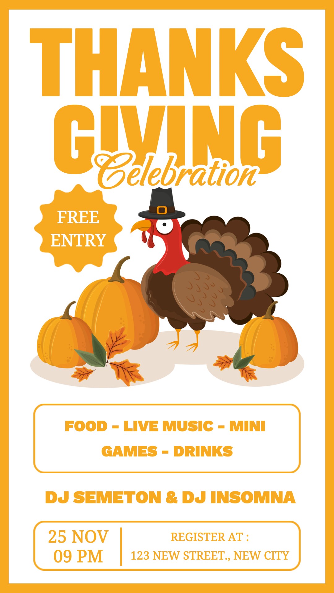 Thanksgiving Celebration Invitation Instagram Story