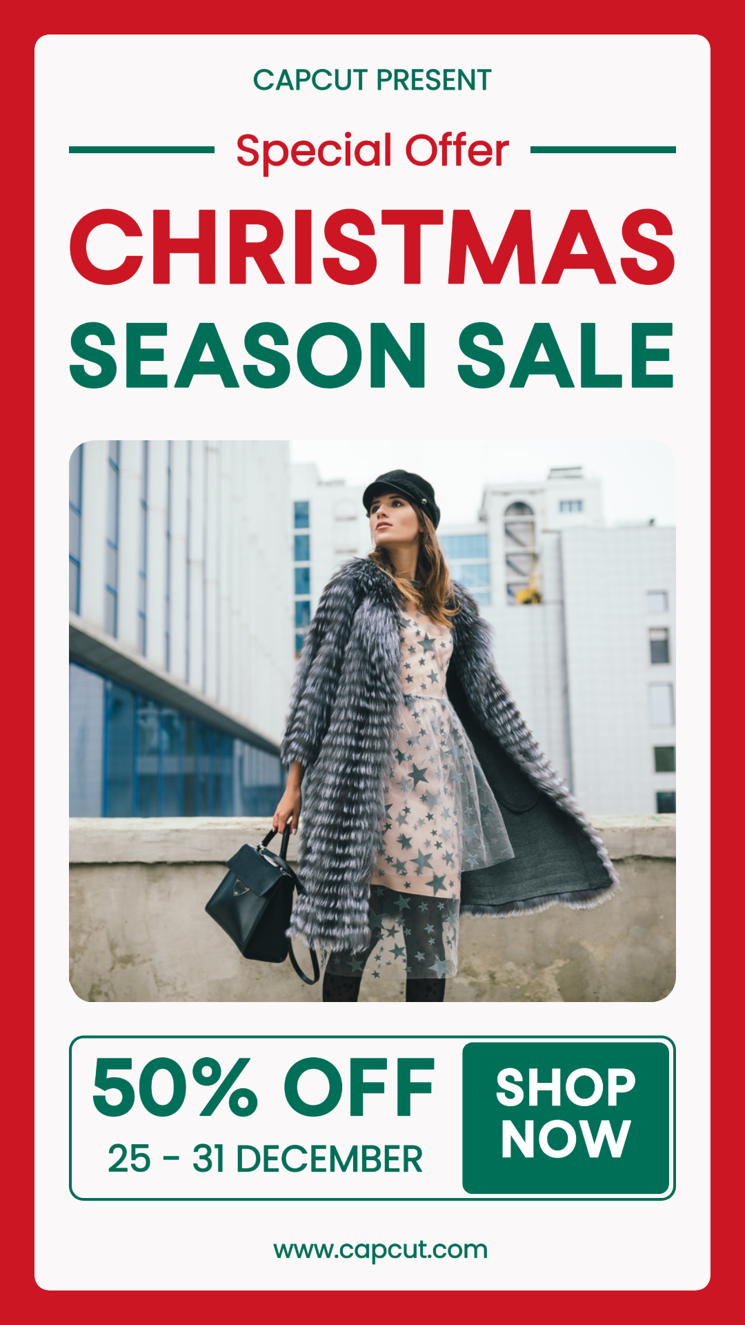 Promotion de la saison du jour de Noël Histoire Instagram