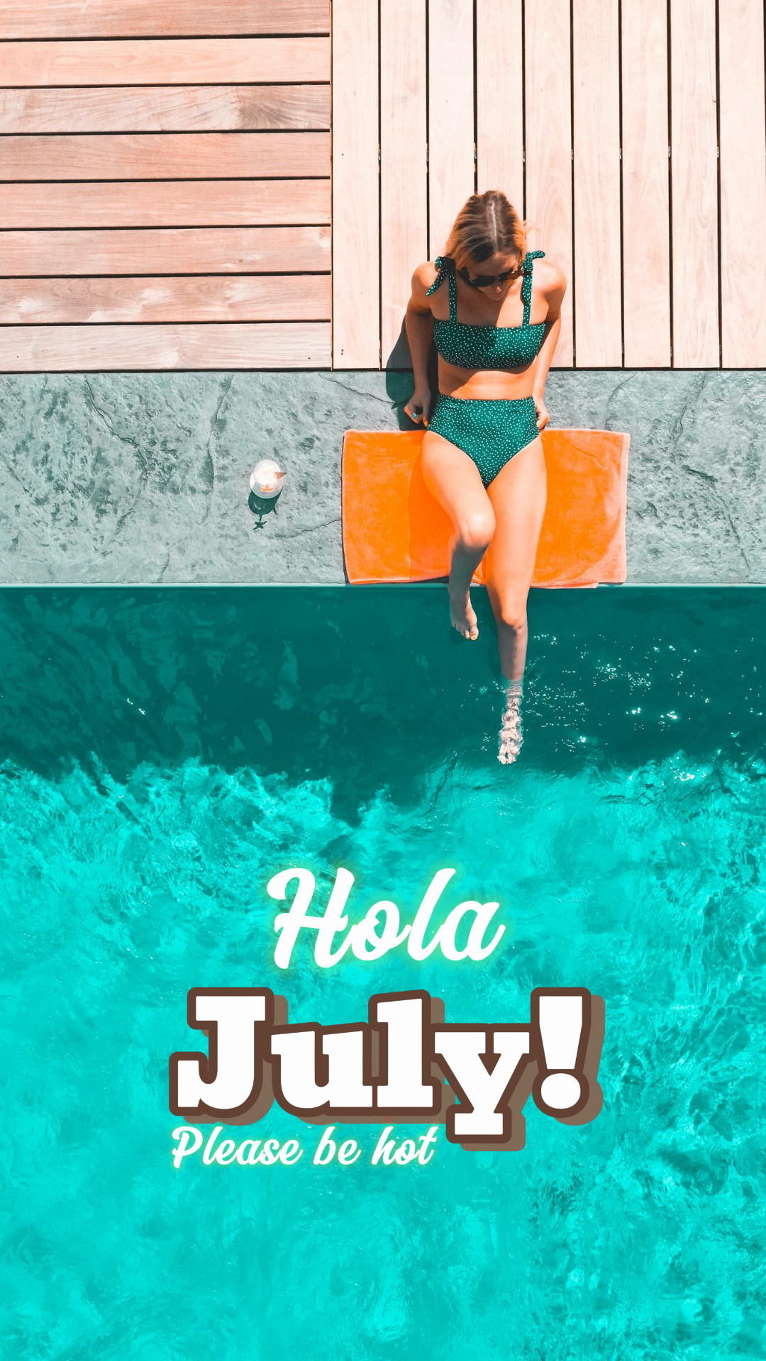 Hello July creative poster instagram story