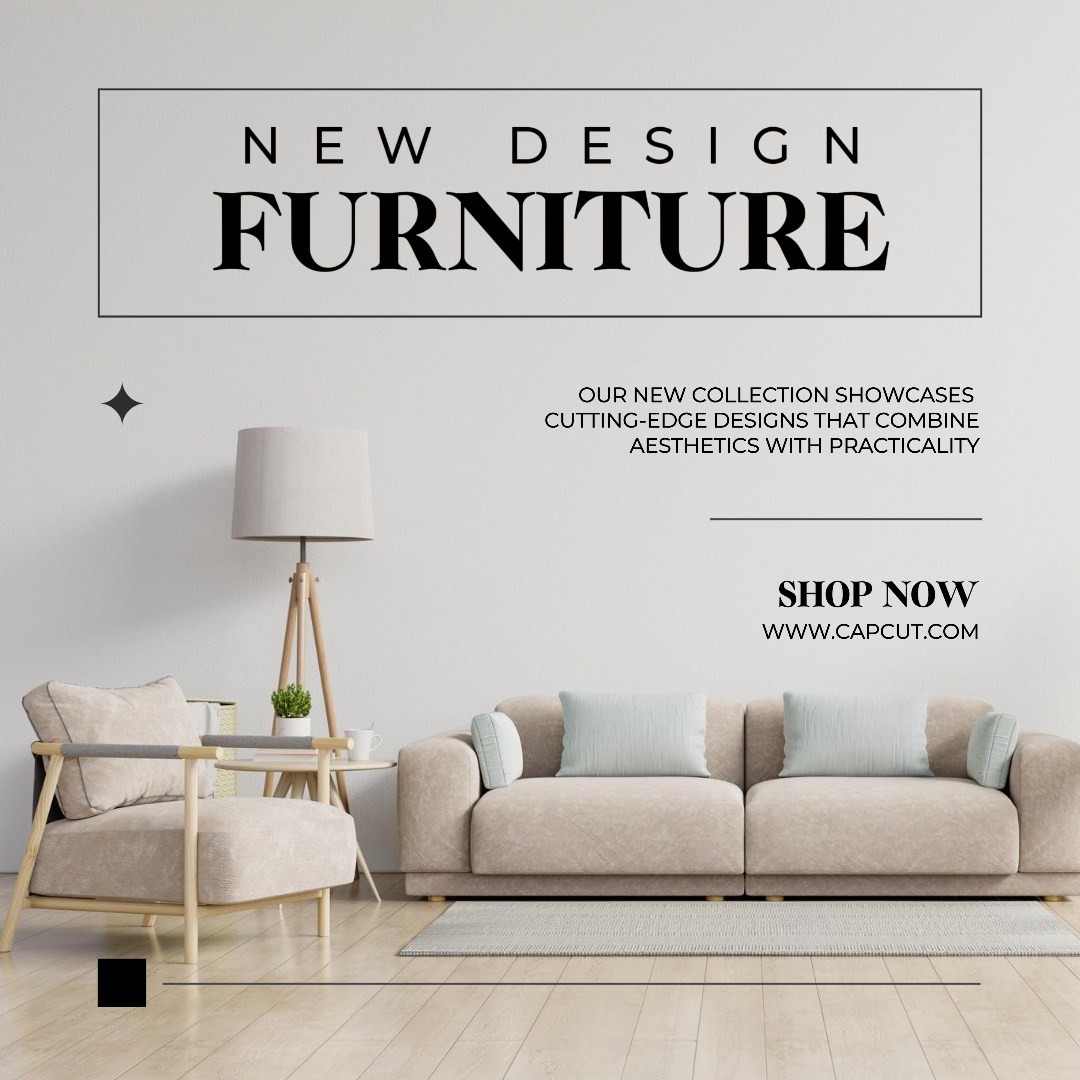 Household Marketing Poster New Design Furniture Product Display Instgram Post