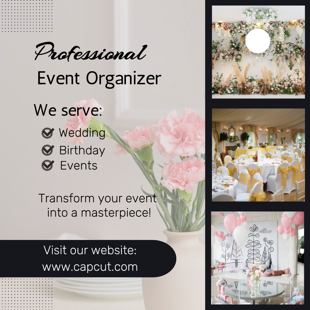 Organizador de eventos profesional, publicación de IG