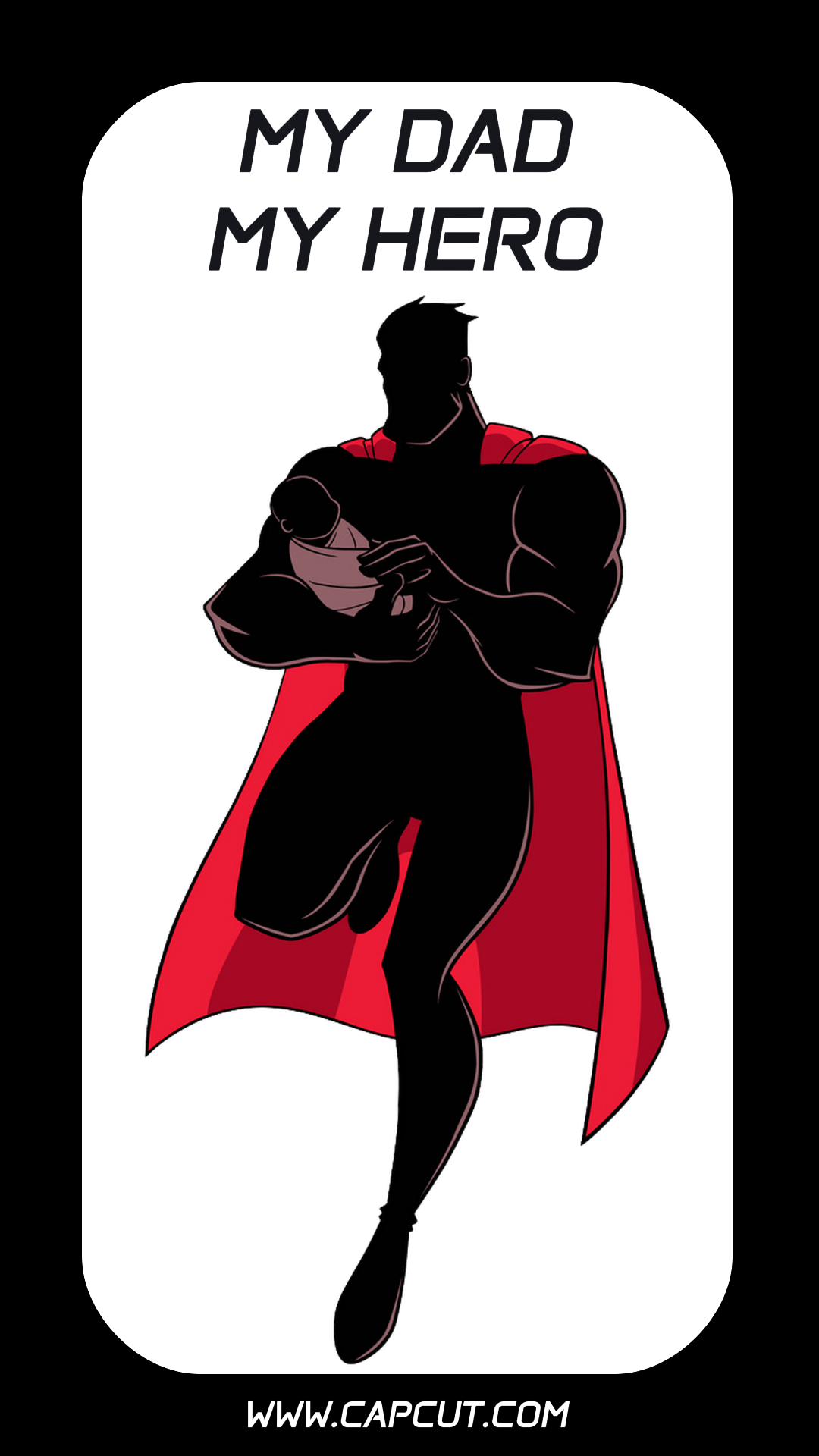 Father's day Marketing Poster Tiktok Black White