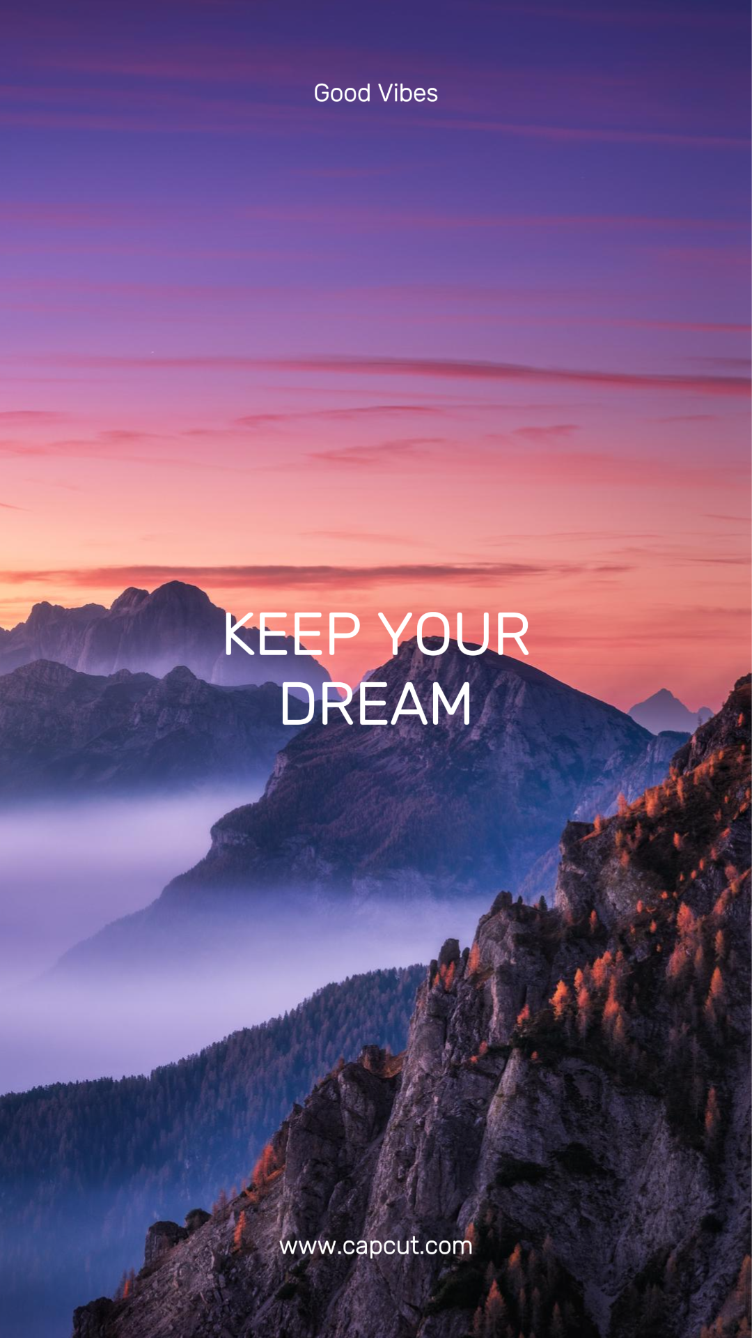 Affiche créative de papier peint Gardez la nature de vos rêves