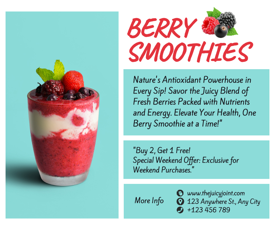 Food & Beverage Promotion Smoothies 