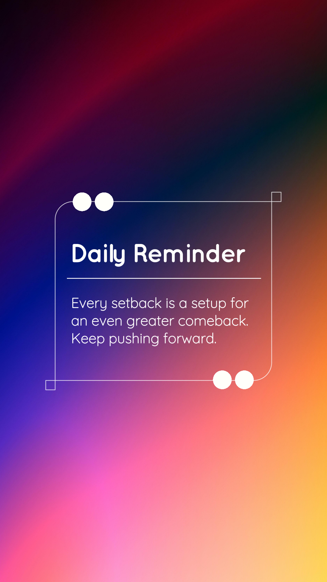 Wallpaper Creative Poster Gradient Color dengan Kutipan Teks Pengingat Harian