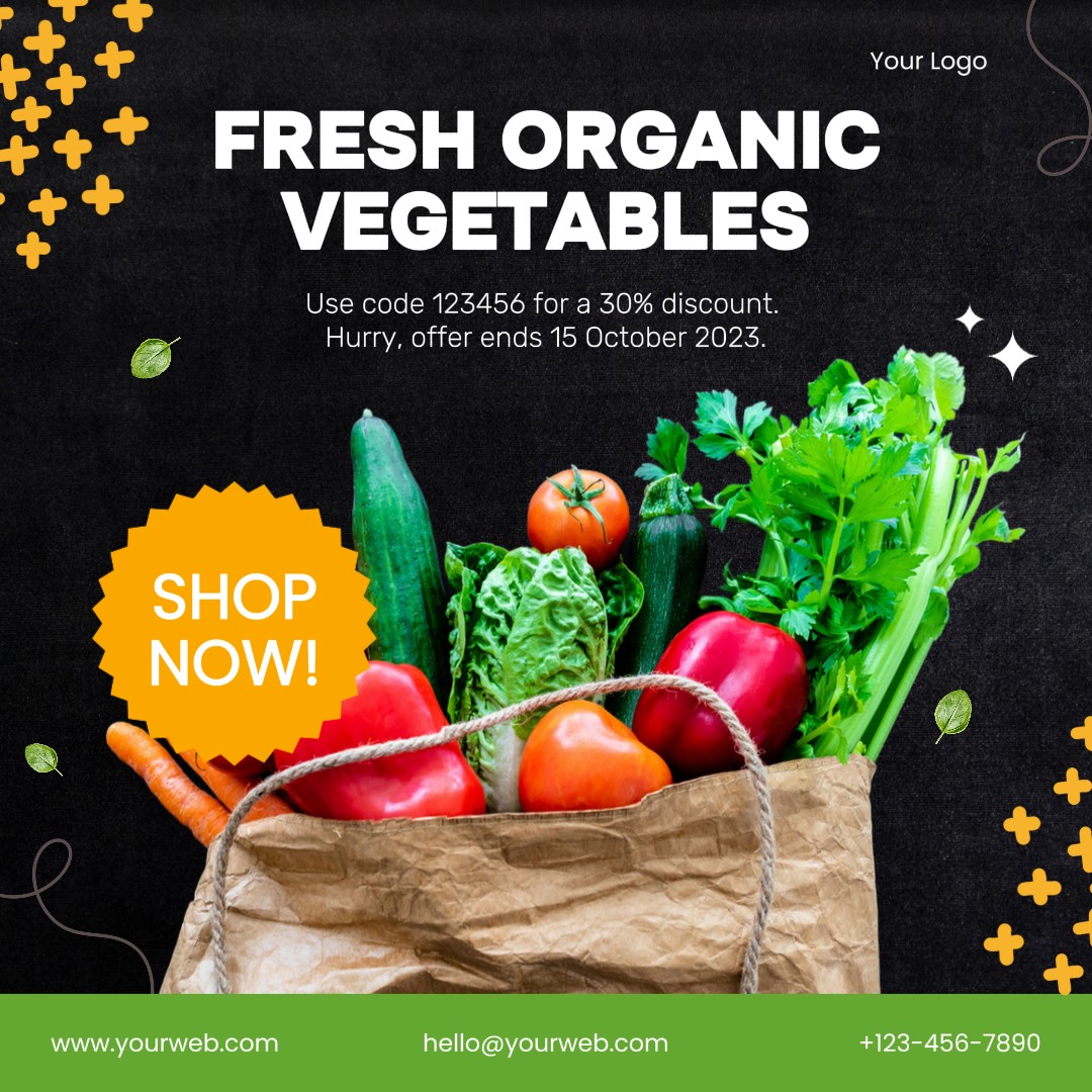 food promotion vegetable shop instagram post