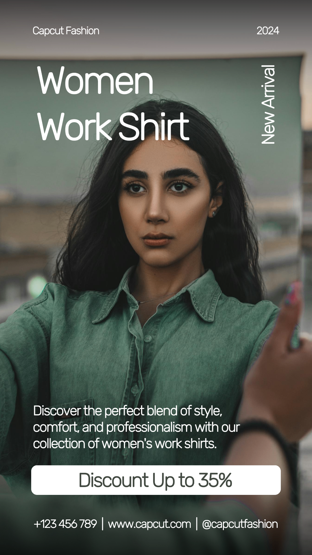 Work Shirt Clothing Marketing Poster Instagram story Minimalist