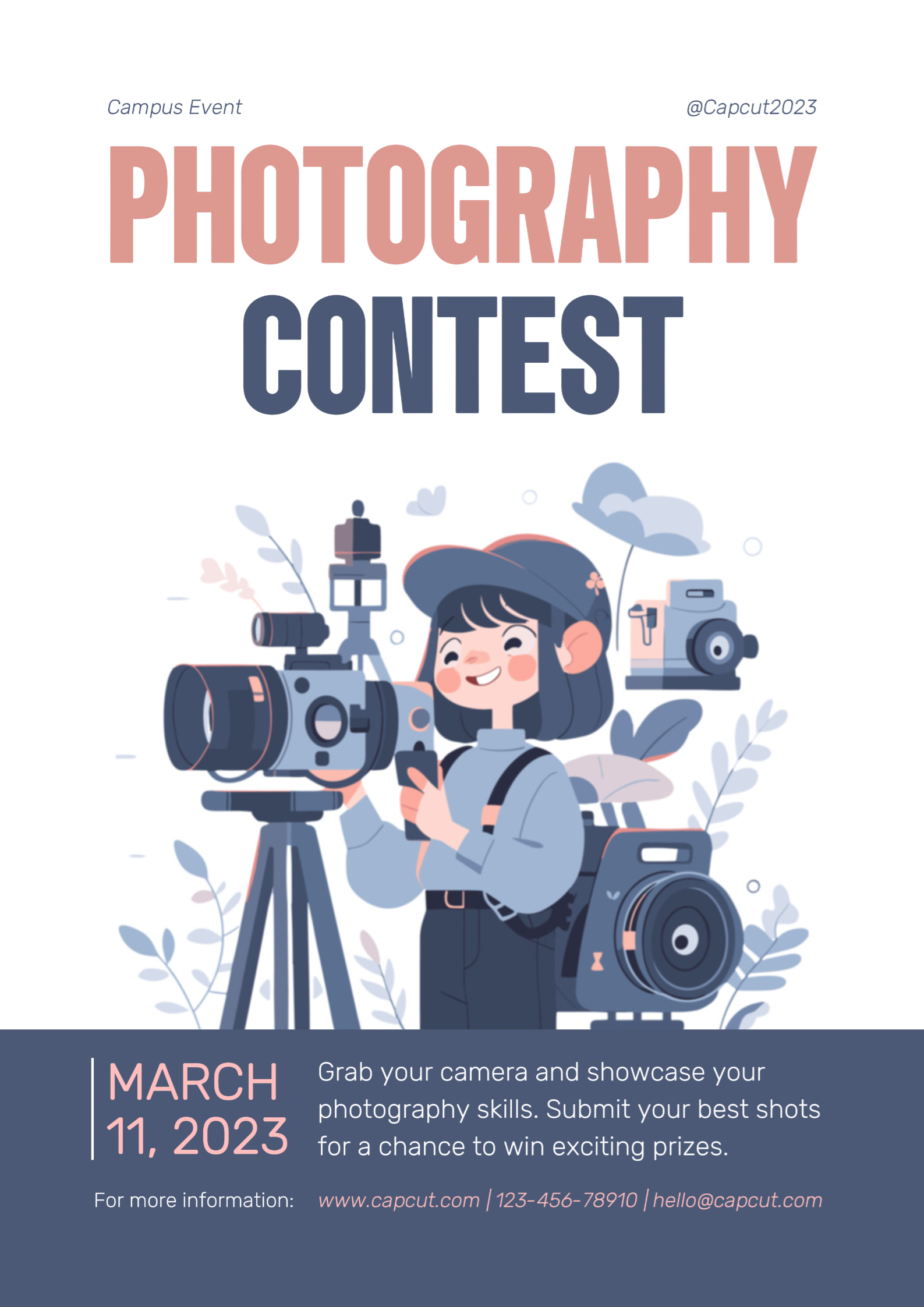 Non-Marketing Campus Event Blue Illustration