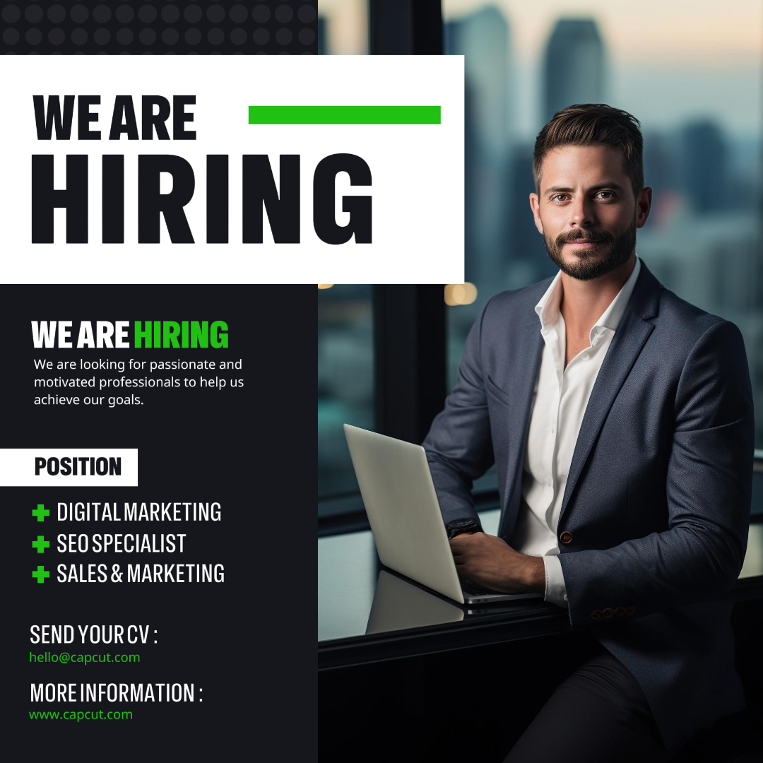 We Are Hiring Poster for Instagram Post