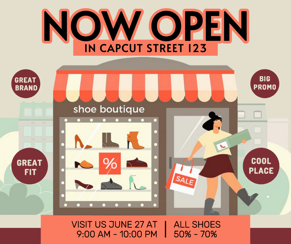 Sepatu promosi facebook posting butik sepatu