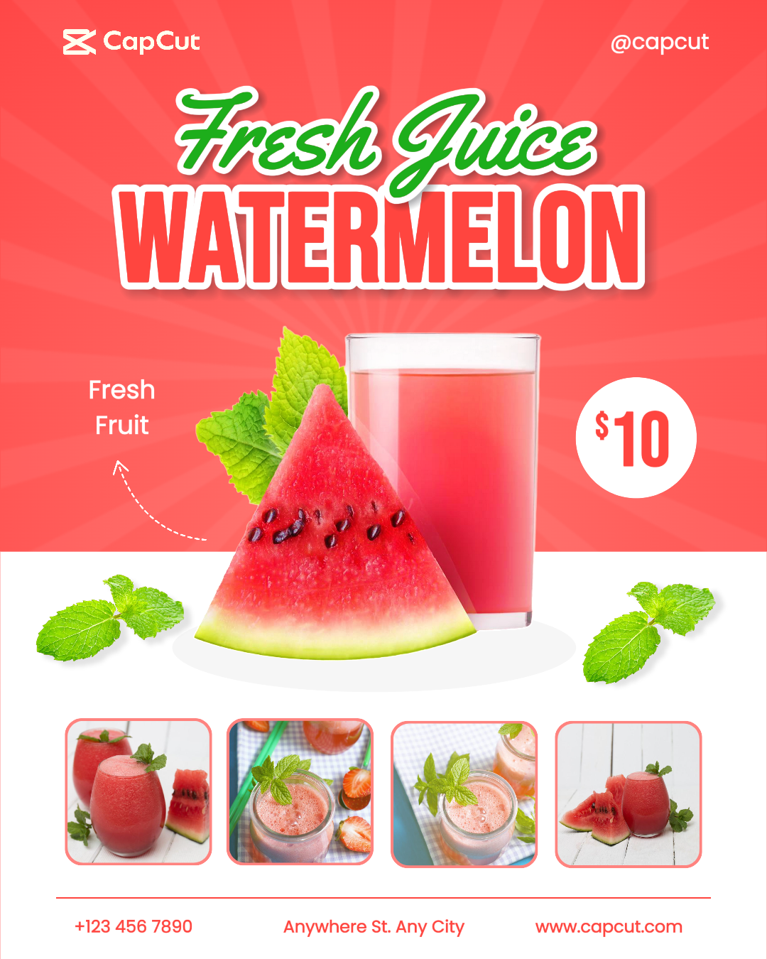 Food & Beverages Watermelon Juice Product Display