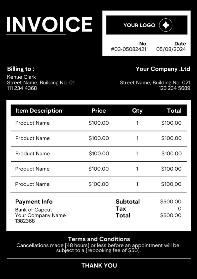 Modern Business Invoice Design