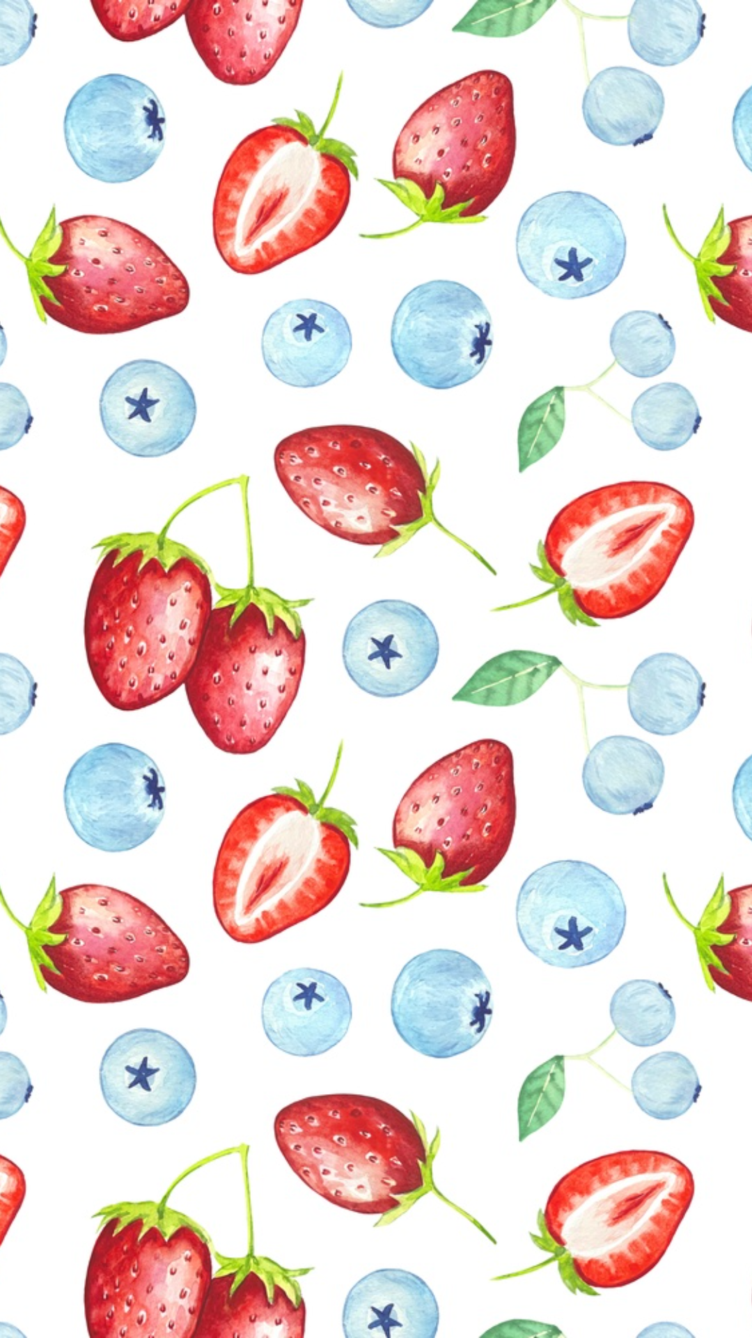 Fondo de pantalla general historia de instagram arándano suave y fresa roja suave