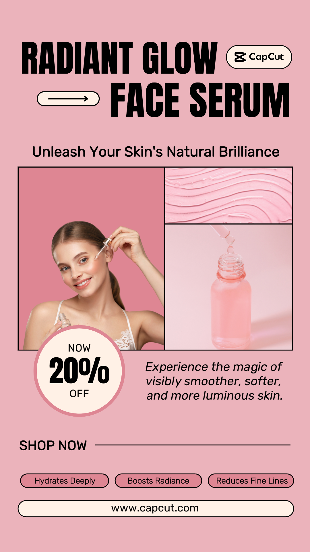  Affiche marketing de collage minimaliste Instagram beauté et soins rose