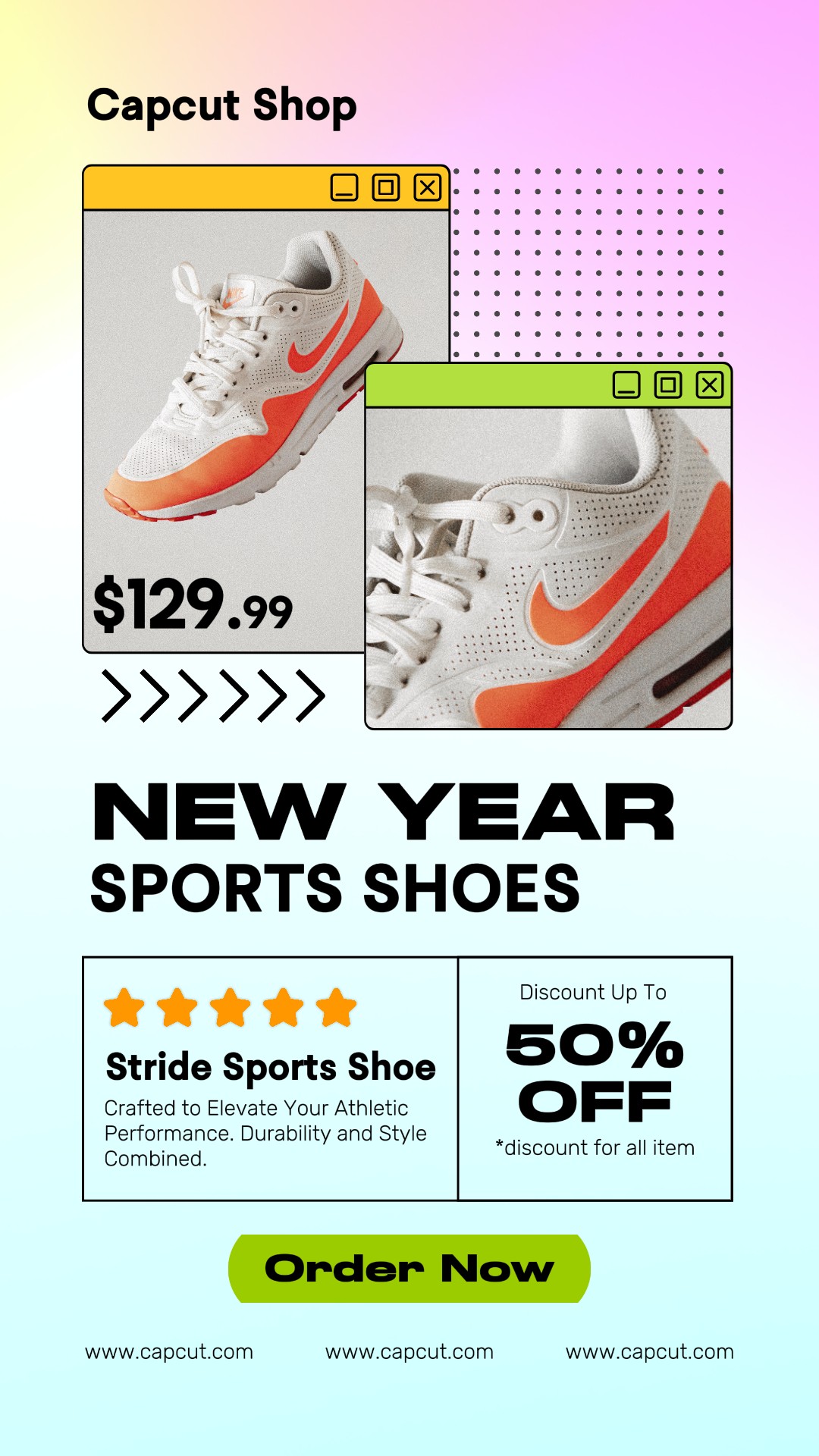 New Year Sport Shoe Promotion Tiktok Post