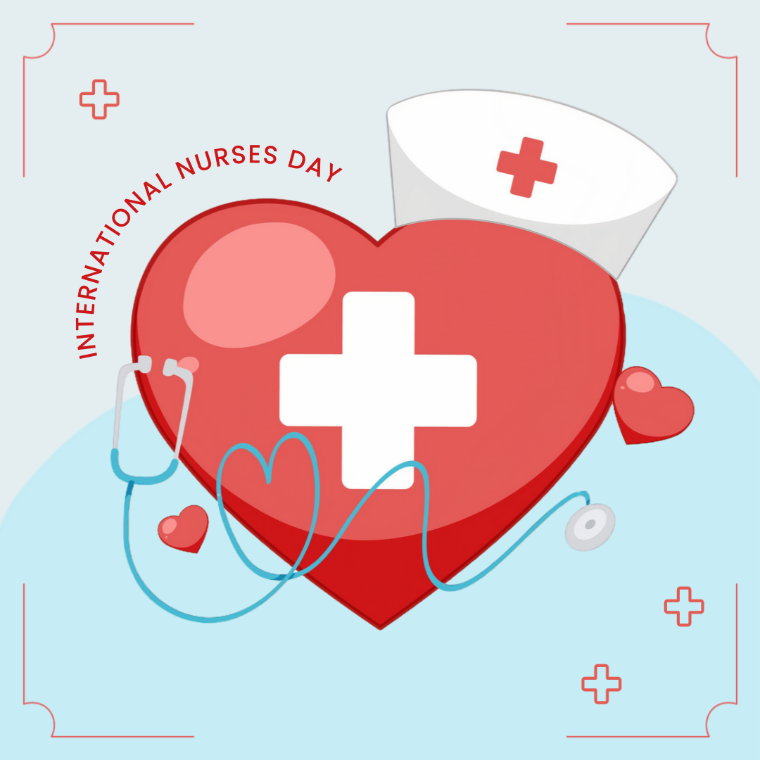 International Nurse Day - Creative Poster Instagram Post Red Blue