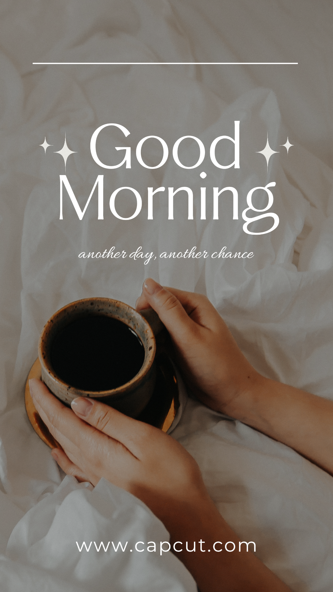 Cartel creativo en miniatura de TikTok Vlog diario Cita de buenos días Blanco