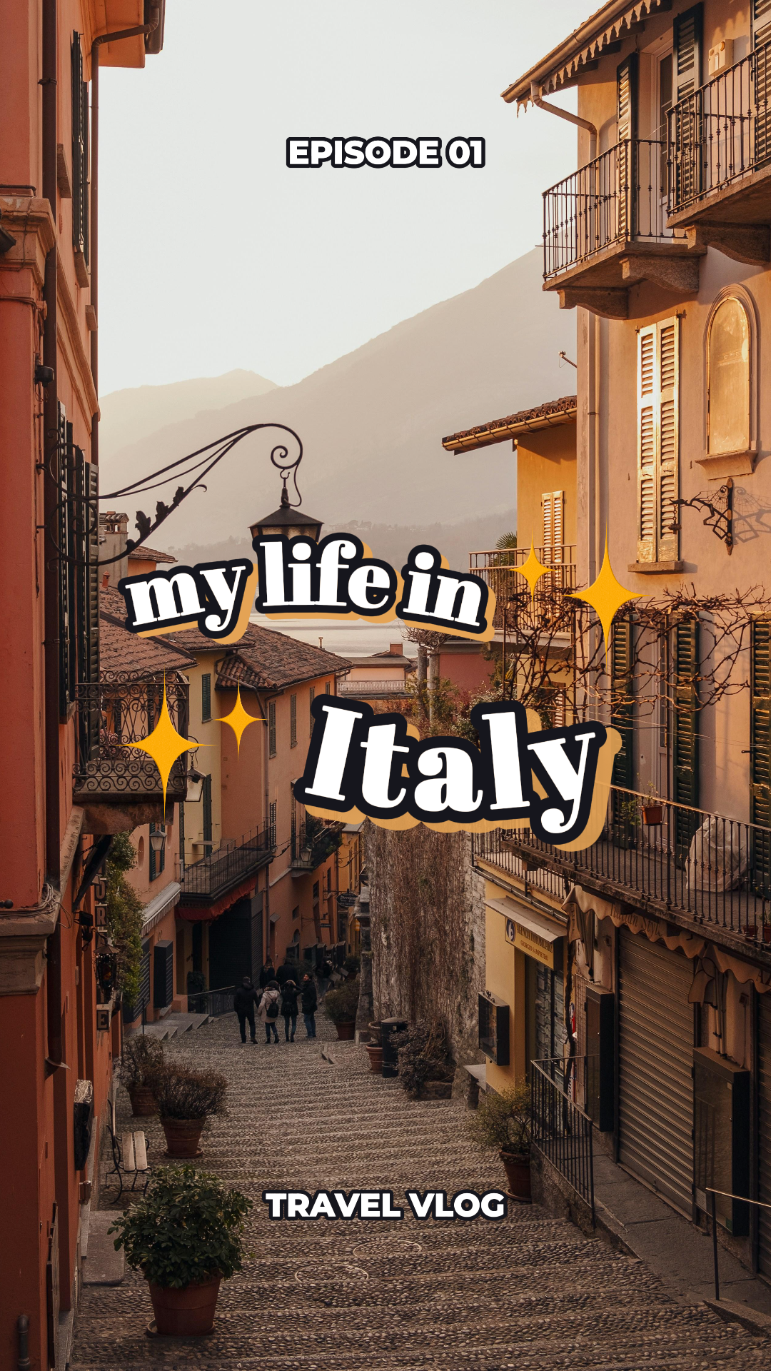 Gambar Template Tiktok Thumbnail Travel Vlog Italia