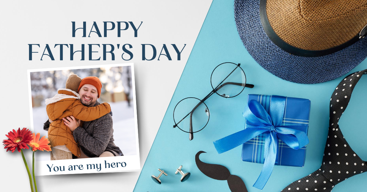 Cartel creativo del día del padre Anuncios de Facebook