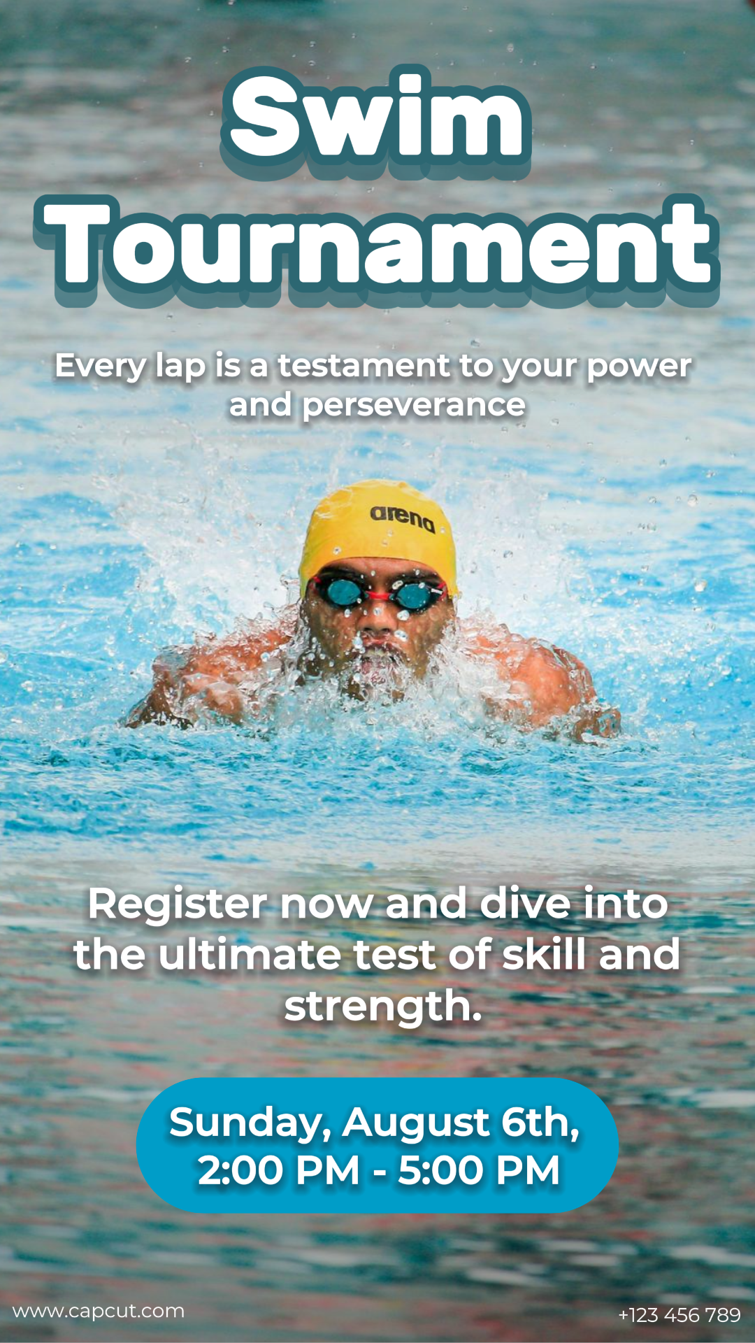 Sports and match Marketing Poster Swim Competition