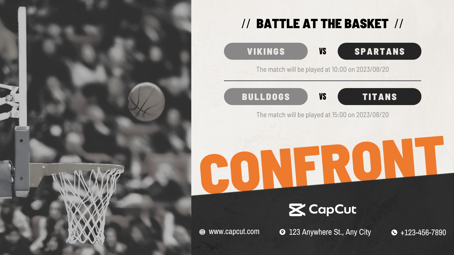 Sports fitness Basketball Événement promotionnel minimaliste