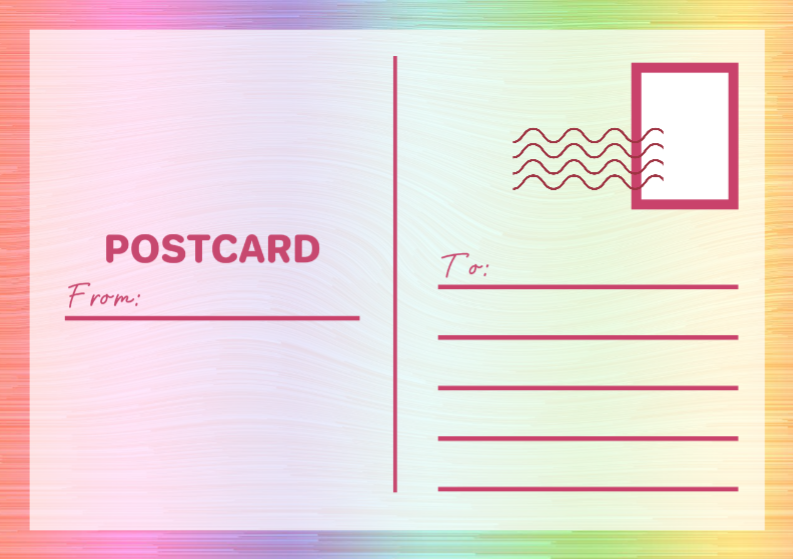 Postal sin marketing Estilo colorido