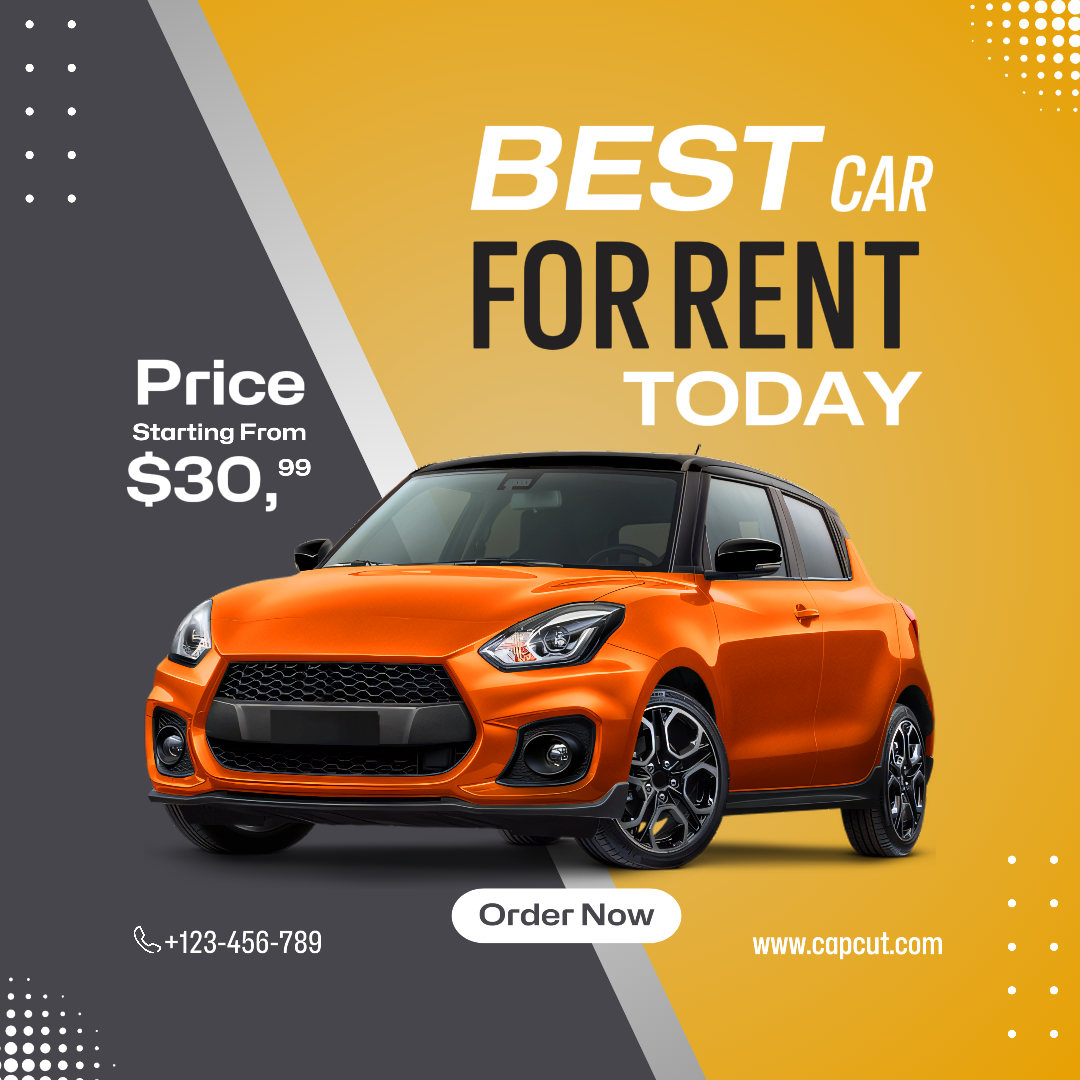 Cars Marketing Poster Car Rent Instagram Post