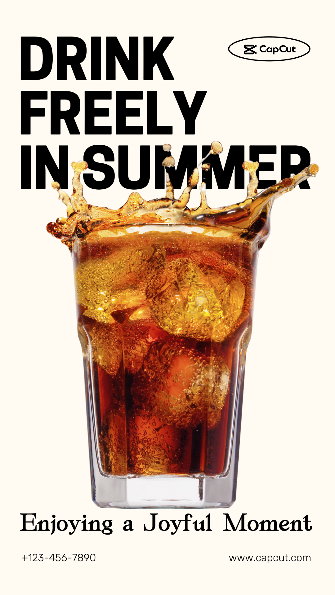 Beverage cola Product display minimalist style