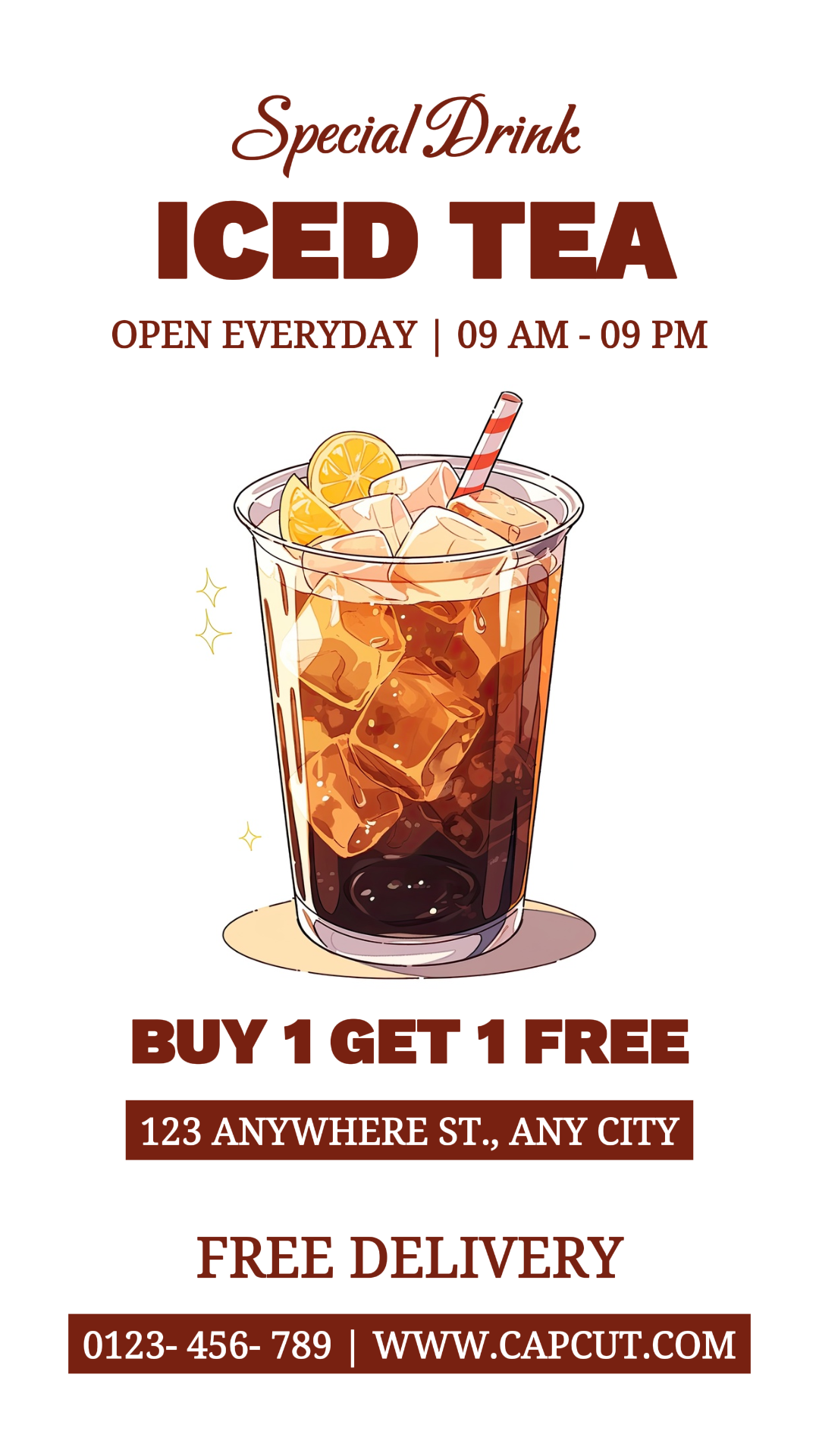 Spezialgetränk Eistee Instagram Story