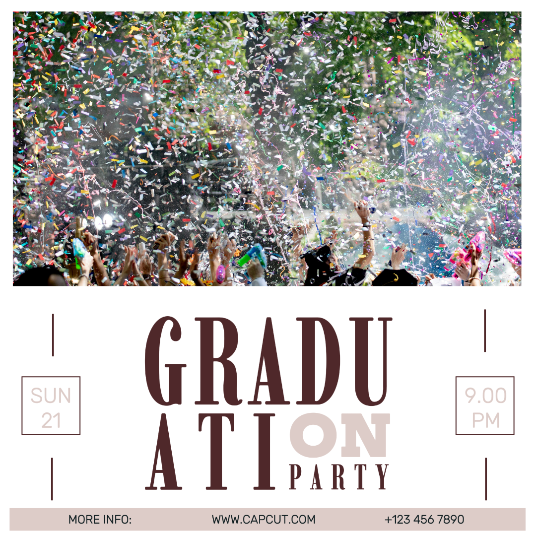 Graduation General Marketing Instagram Post White & Pink