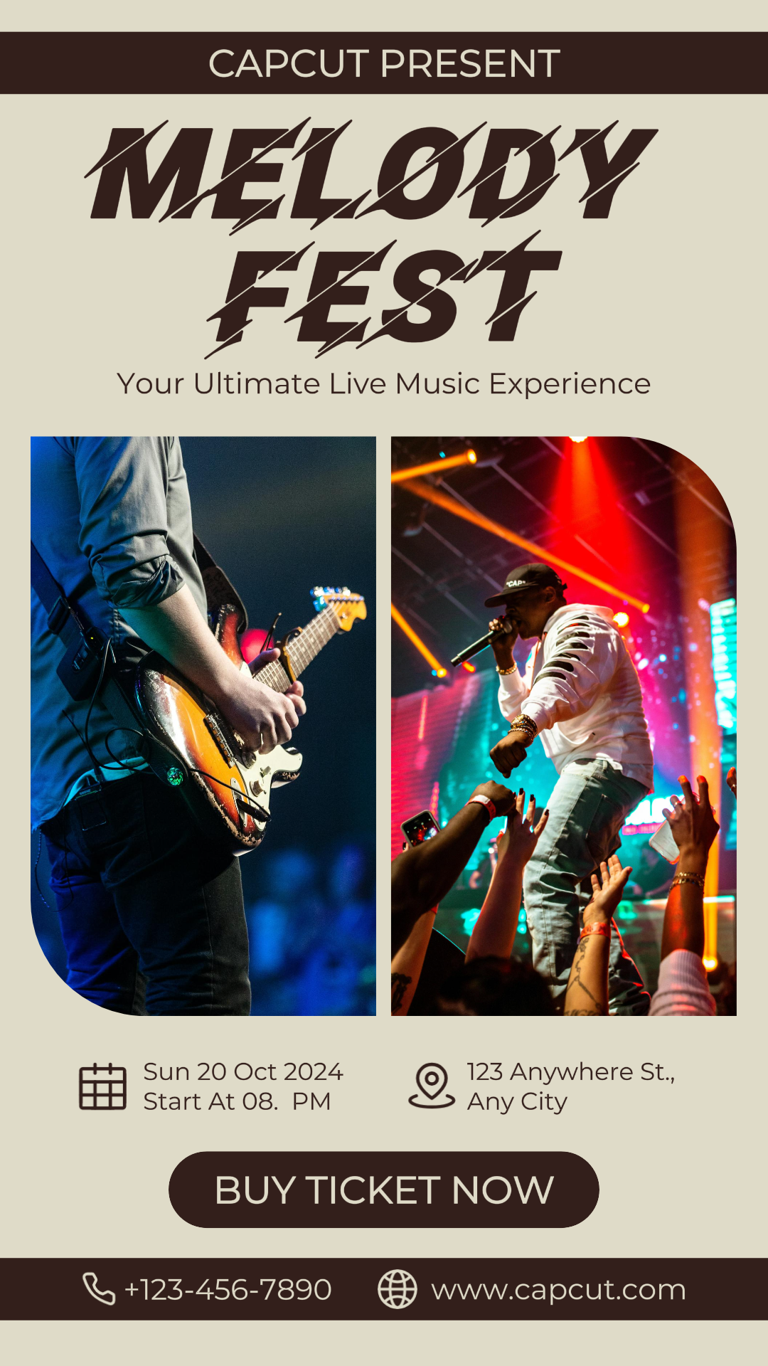 Unterhaltung Musikfestival Instagram Story Melody Fest